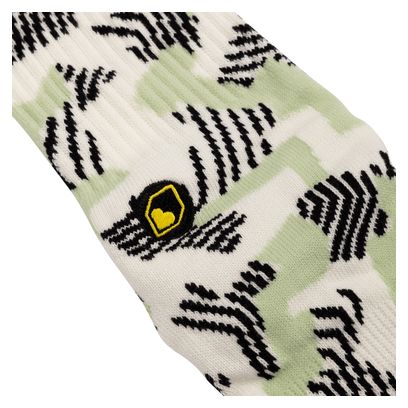 Calzini Burgtec Everyday Crew Patterned Bianco/Verde