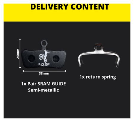 Plaquettes semi-métallique SRAM Guide | Black Rider