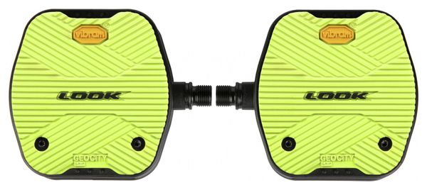 Look Geo City Grip Flat Pedals Lime