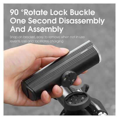 Bright LED front bike light suspended mount