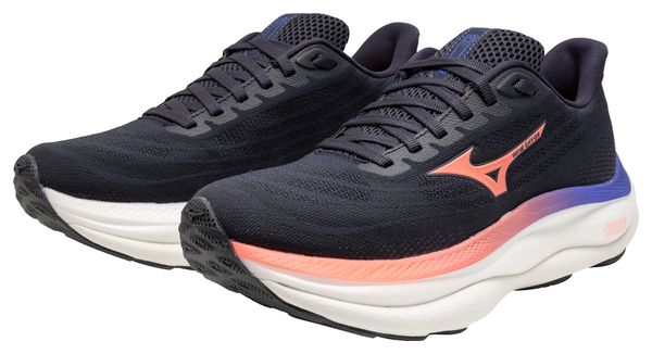 Chaussures Running Mizuno Wave Sky 9 Gris/Rose Femme