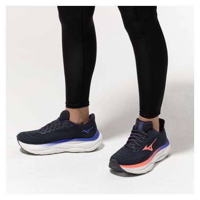 Chaussures Running Mizuno Wave Sky 9 Gris/Rose Femme