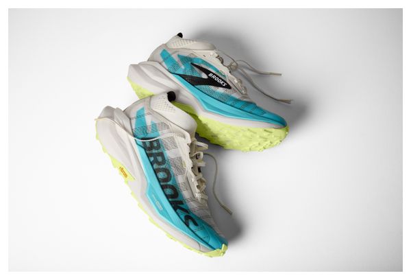 Brooks Cascadia Elite Trailschoenen Wit/Blauw Unisex