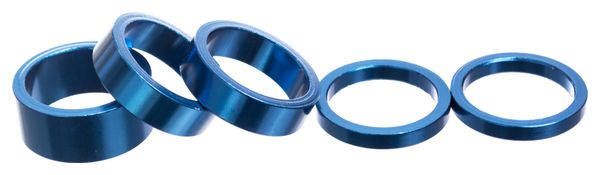 Parts 8.3 Aluminium Headset Spacers (x5) Blauw