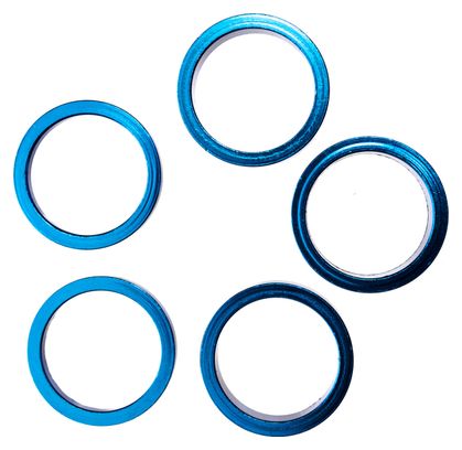 Parts 8.3 Aluminium Headset Spacers (x5) Blauw