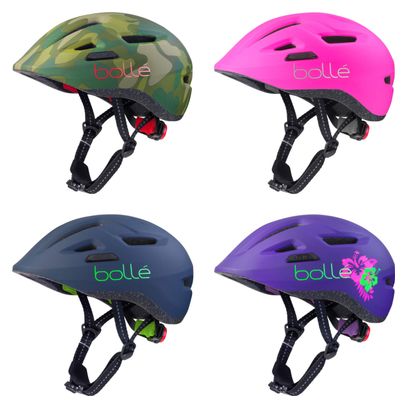 Casque de vélo pour enfants - violet/vert