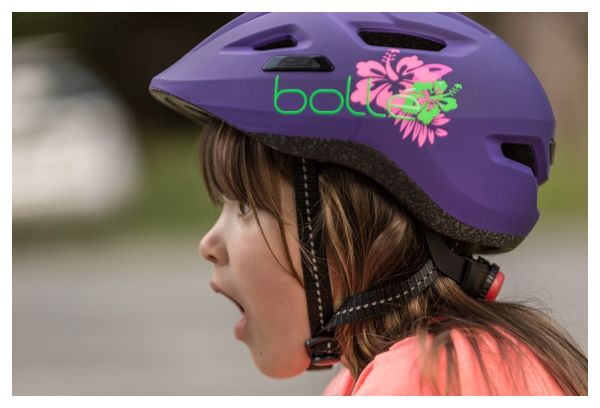 Casque de vélo pour enfants - violet/vert