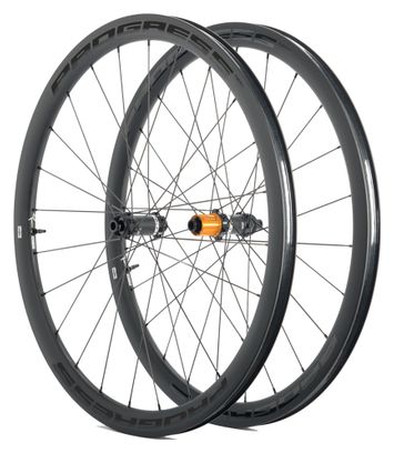 Paire de roues Progress AERO Disc Noir | 12x100/12x142 mm | Center Lock | Campagnolo N3W