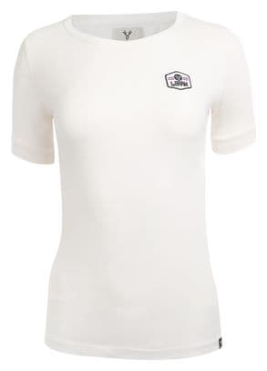 T-Shirt Manches Courtes Femme LeBram Ecusson Marshmallow / Blanc