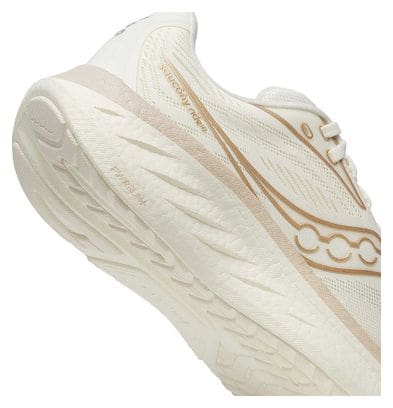 Chaussures Running Saucony Ride 18 Beige Femme