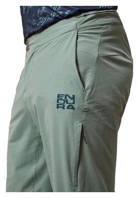 Pantalones cortos de ciclismo de montaña Endura AllTrack Ride Over, color verde, para hombre