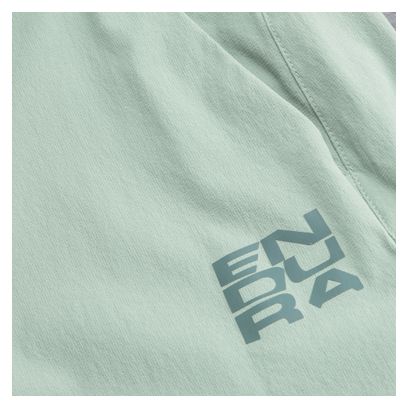 Pantalones cortos de ciclismo de montaña Endura AllTrack Ride Over, color verde, para hombre