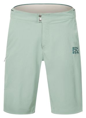 Pantalones cortos de ciclismo de montaña Endura AllTrack Ride Over, color verde, para hombre