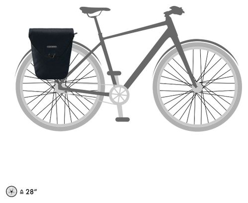 Bolsa para bicicleta Ortlieb Velo-Shopper 18.5L Negro Ébano