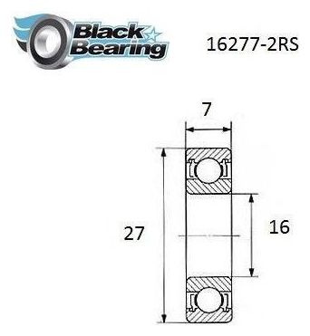 Roulement B3 - BLACKBEARING - 16277-2rs