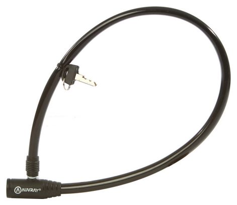 AUVRAY - Cable Antivol Vélo A Cle ø5mm - Longueur 65cm - Acier Tressé - Fiable et Résistant - Simple d'Utilisation