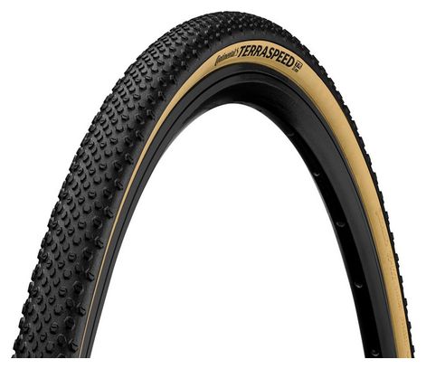 Continental Terra Speed 700 mm Gravel Tire Tubeless Ready Foldable ProTection BlackChili Compound Cream Sidewall E-Bike e25