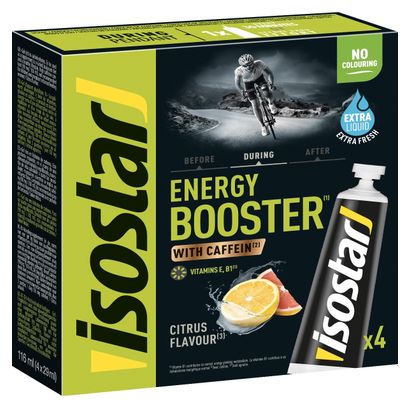 ISOSTAR Energy Booster Flüssiges Koffein Gel 40g Mint Geschmack 3x40g