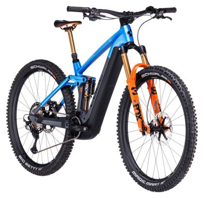 VTT Électrique Tout-Suspendu Cube Stereo Hybrid 140 HPC Actionteam 750 Shimano XT 12V 750 Wh 27.5'' Bleu Gris Actionteam 2023