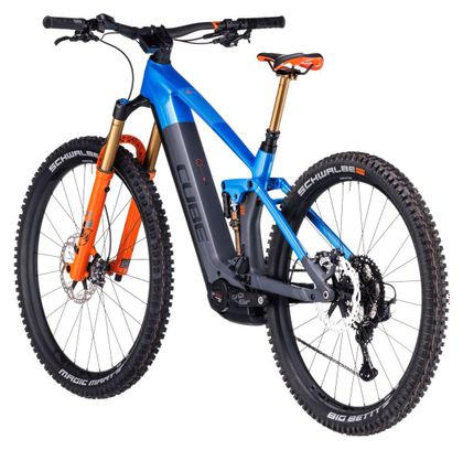 Cube Stereo Hybrid 140 HPC Actionteam 750 Electric Full Suspension MTB Shimano XT 12S 750 Wh 27.5'' Blue Grey Actionteam 2023