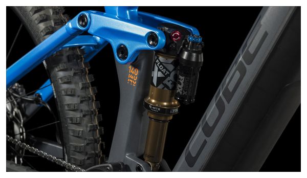 Cube Stereo Hybrid 140 HPC Actionteam 750 Electric Full Suspension MTB Shimano XT 12S 750 Wh 27.5'' Blau Grau Actionteam