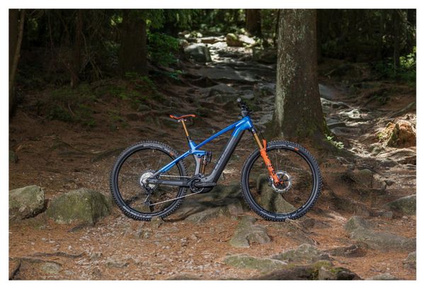 Cube Stereo Hybrid 140 HPC Actionteam 750 Electric Full Suspension MTB Shimano XT 12S 750 Wh 27.5'' Blau Grau Actionteam