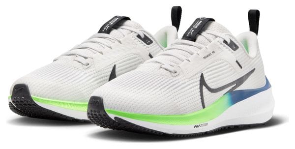Nike Air Zoom Pegasus 40 White Green Blue Children's Running Shoes