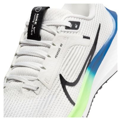 Nike Air <strong>Zoom Pegasus 40 Blanco Verde Azul Zapatillas Running Niño</strong>
