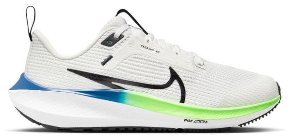 Nike Air <strong>Zoom Pegasus 40 Blanco Verde Azul Zapatillas Running Niño</strong>
