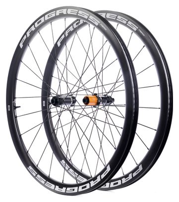 Paire de roues Progress AERO Disc Blanc | 12x100/12x142 mm | Center Lock | Sram XDR