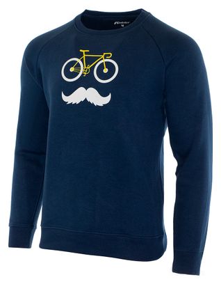 Rubb'r Moustache Sweat Blue