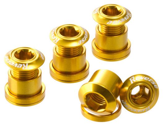 Set bulloni per corona invertita 7 mm oro (x4)