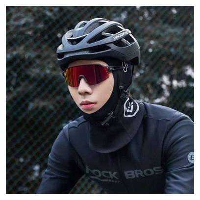 Cache-cou de coupe-vent antidérapant pour le cyclisme noir