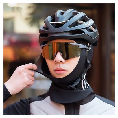 Cache-cou de coupe-vent antidérapant pour le cyclisme noir