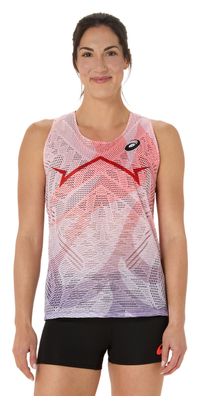 Dames Asics Metaspeed Tank Rood