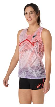 Dames Asics Metaspeed Tank Rood