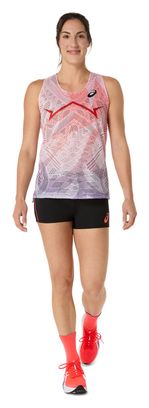 Dames Asics Metaspeed Tank Rood