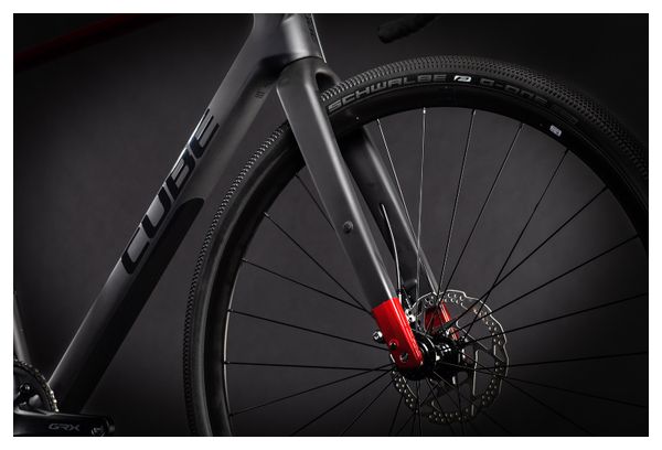 Gravel Bike Cube Nuroad C:62 Pro Shimano GRX 11V 700 mm Gris Carbon Rouge 2021