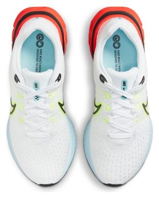 Chaussures Running Nike React Infinity Run Flyknit 3 Blanc Orange Bleu Femme