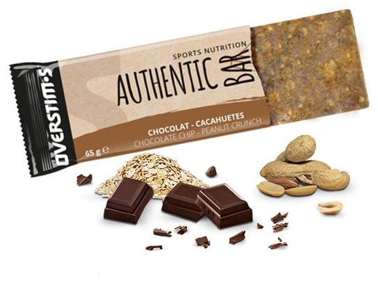 OVERSTIMS Energy Bar AUTHENTISCHE BAR Erdnüsse Schokolade 65g