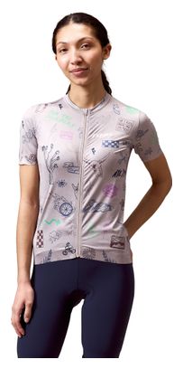 Endura Pro SL Print kortemouwen shirt voor dames, grijs