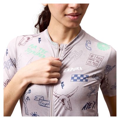 Endura Pro SL Print kortemouwen shirt voor dames, grijs