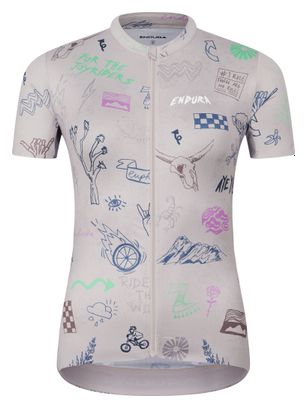 Endura Pro SL Print kortemouwen shirt voor dames, grijs