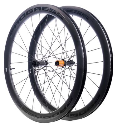 Paire de roues Progress A-Prime Disc Boyau Noir | 12x100/12x142 mm | Center Lock | Campagnolo N3W