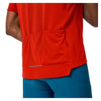 Endura Loop Full Zip Short Sleeve Jersey Red