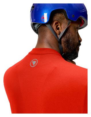 Endura Loop Full Zip Short Sleeve Jersey Red