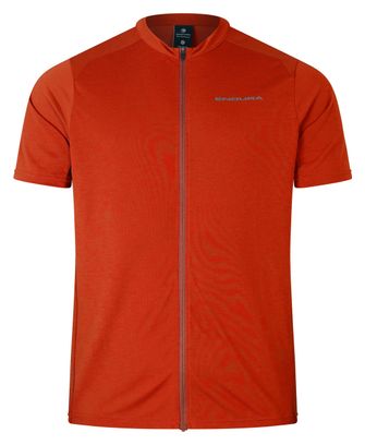 Endura Loop Full Zip Short Sleeve Jersey Red