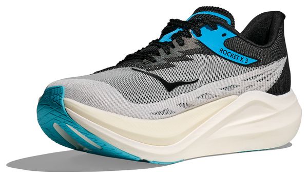Hoka Rocket X 3 Scarpe da corsa bianco/nero/blu Unisex