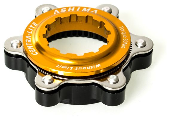 ASHIMA Adaptateur Center Lock Gold pour montage 6 trous