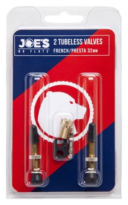 Valves Tubeless No Flat Joe's Presta 32mm